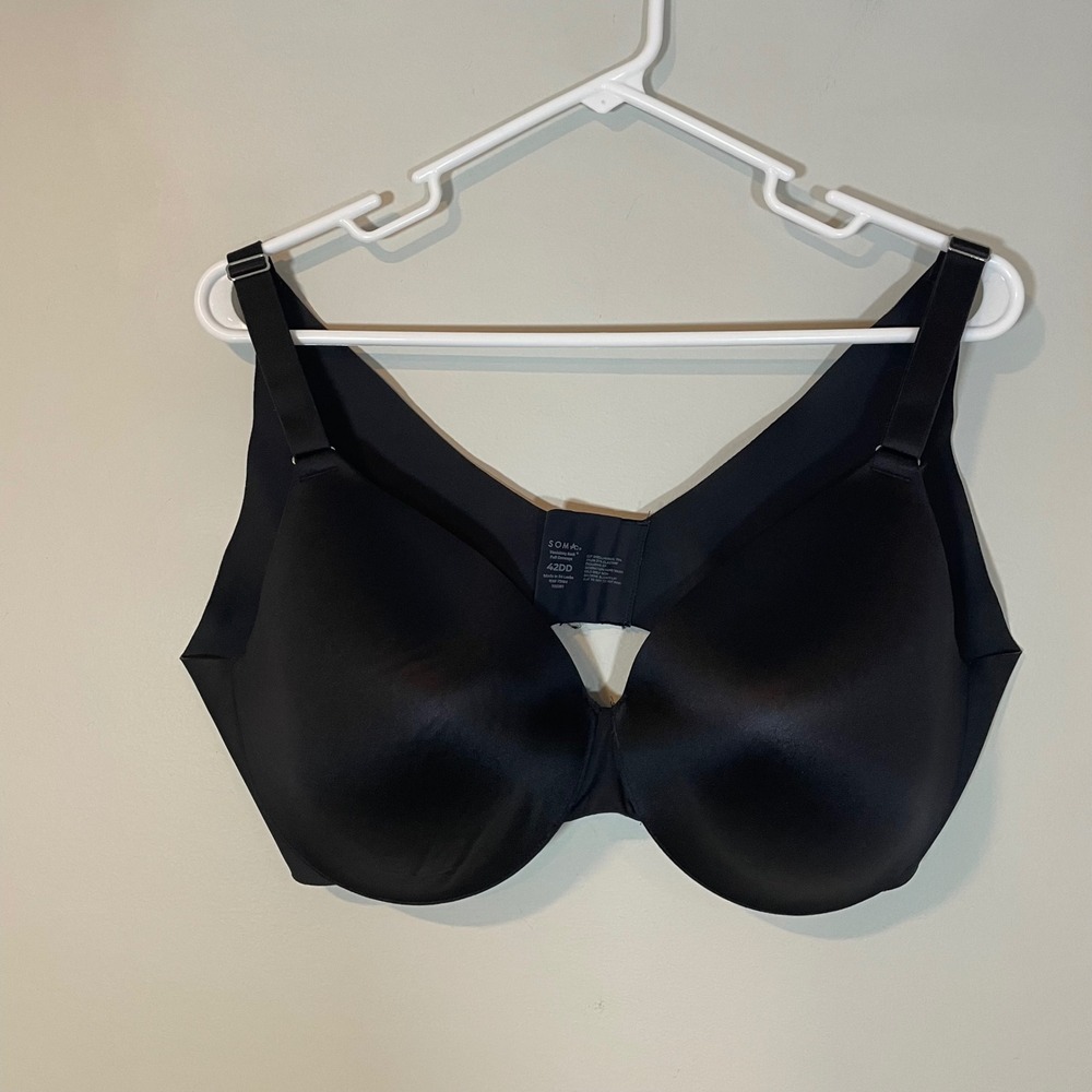 Soma Vanishing Back Full Coverage Underwire Bra Black 42DD 102201 Classic